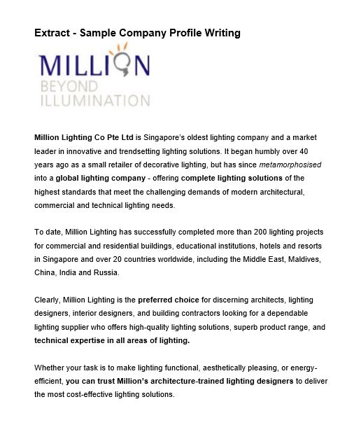 Company Profile - Million Lighting