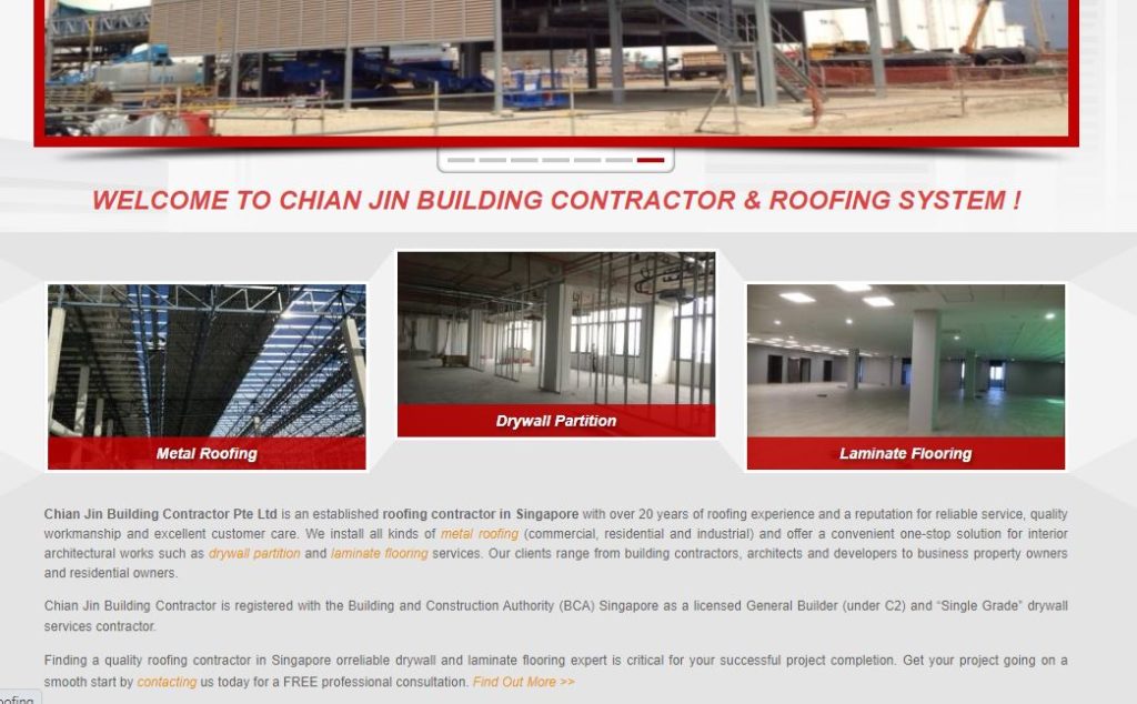 Website copywriting for Roofing Manufacturer